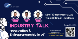 IPK College Presents: Industry Talk on "Innovation & Entrepreneurship in AI"