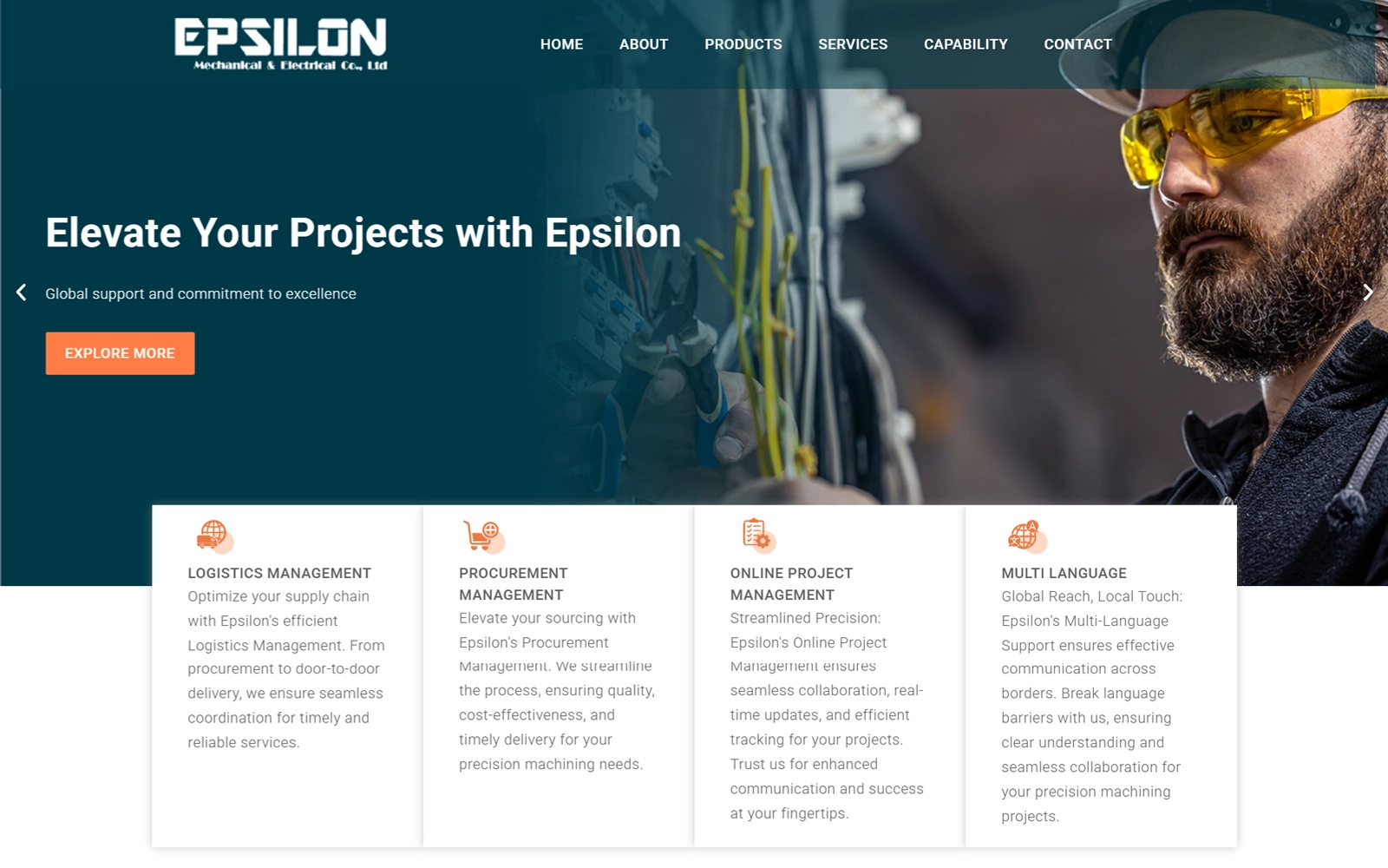 Epsilon website project