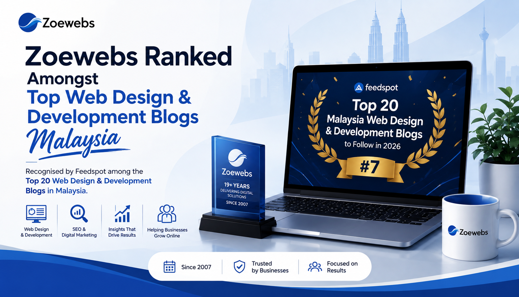 Zoewebs Ranked Amongst Top Web Design & Development Blogs Malaysia