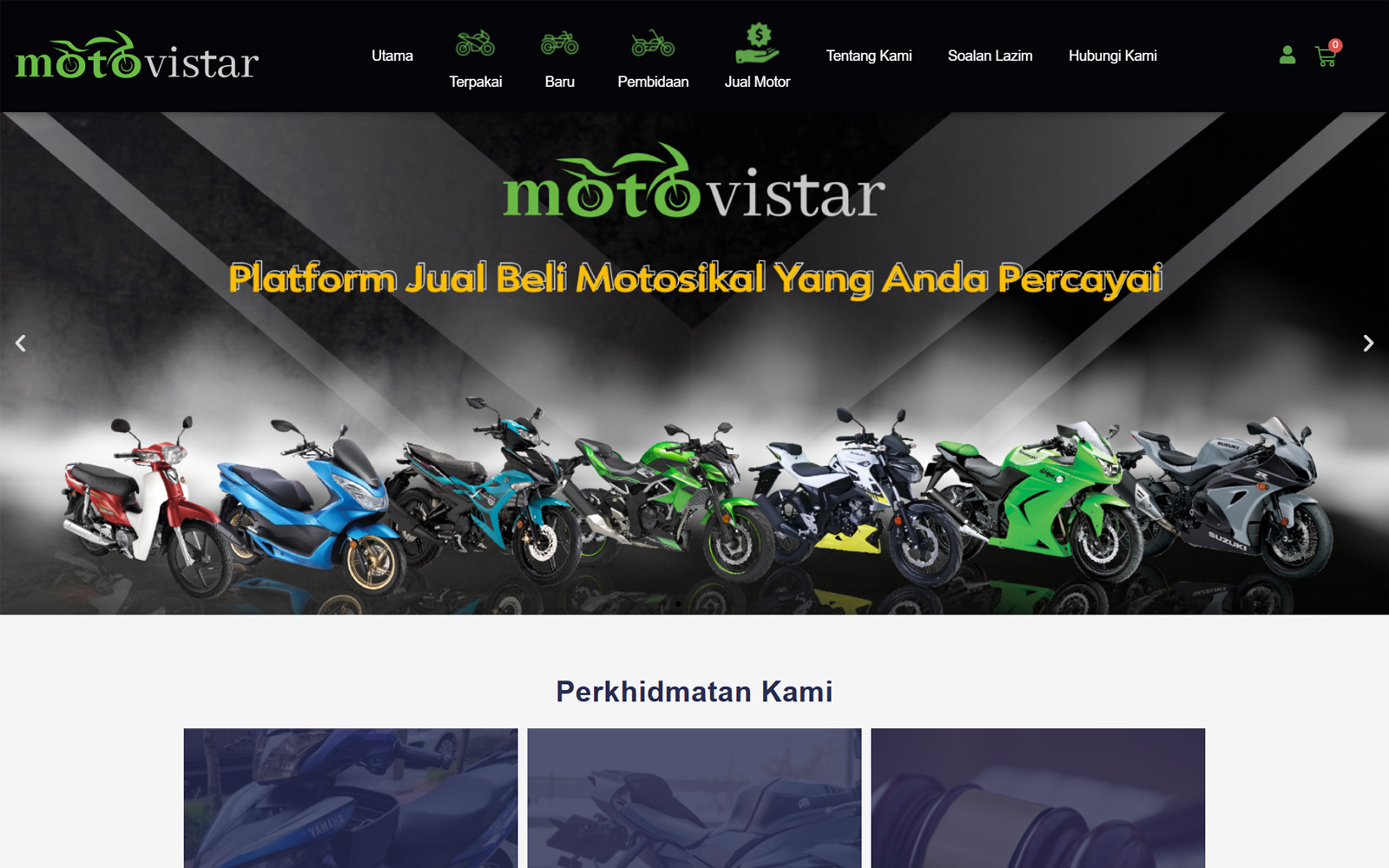 Motovistar eCommerce website project