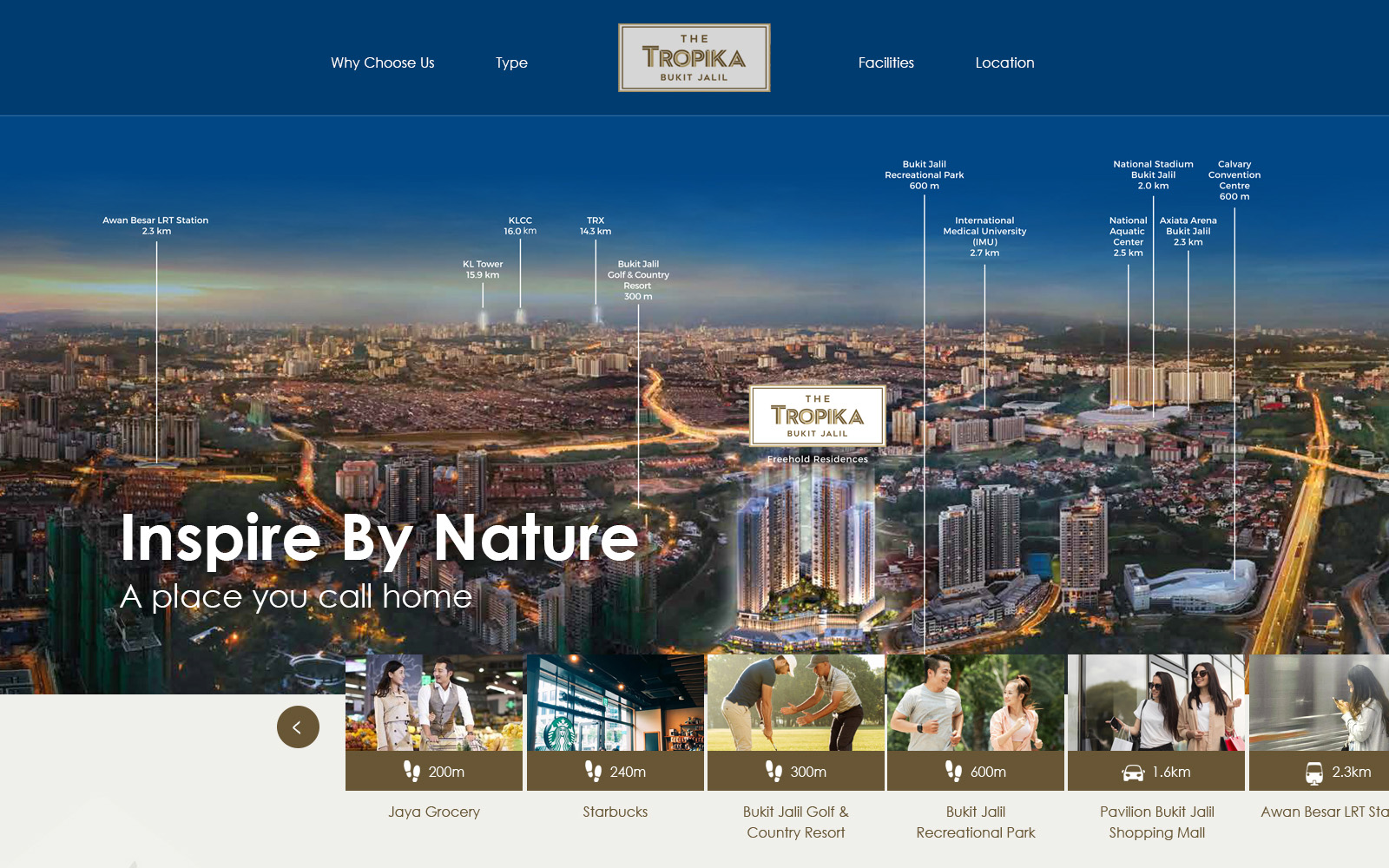 The Tropika Bukit Jalil landing page example