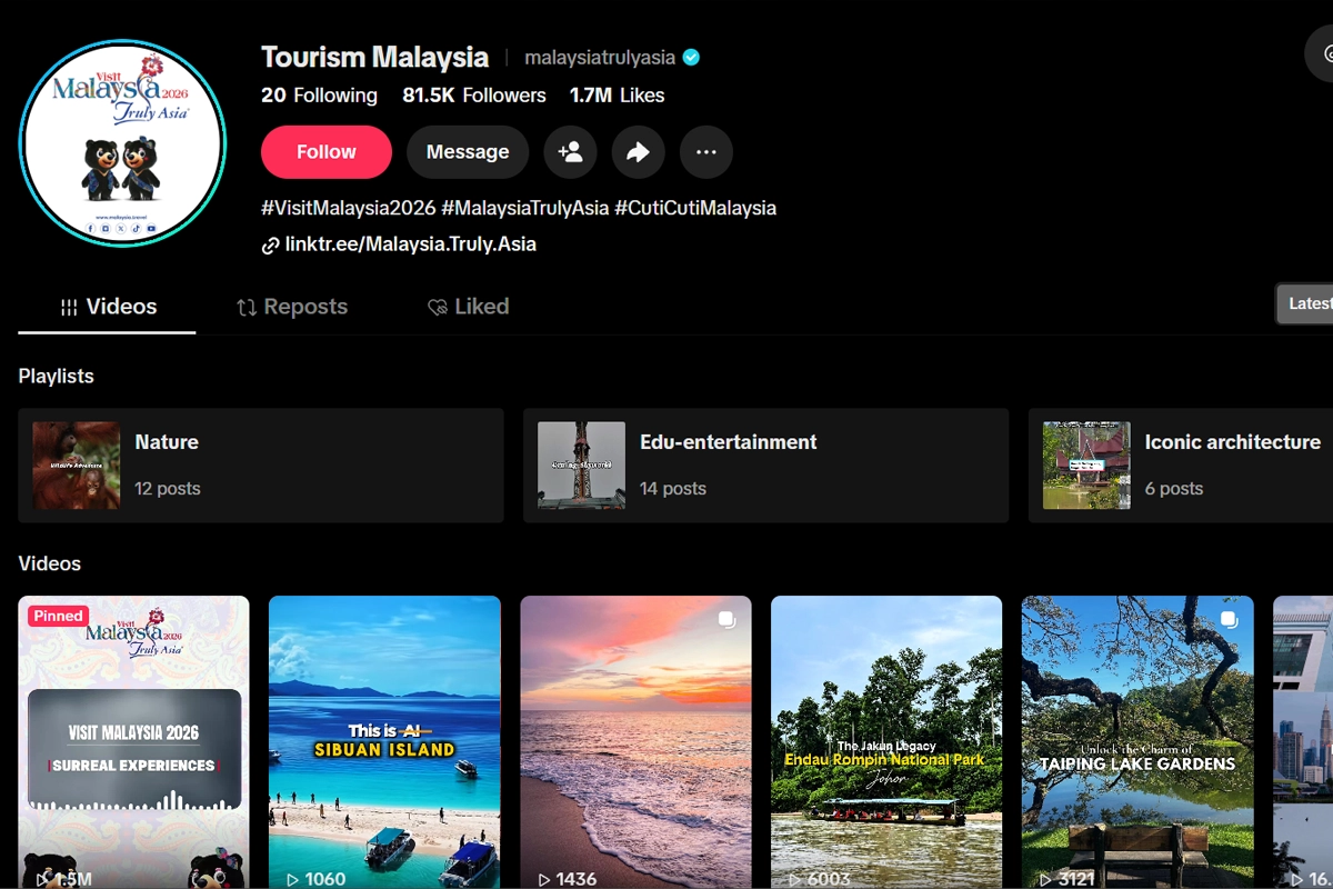 Tourism Malaysia social media campaign